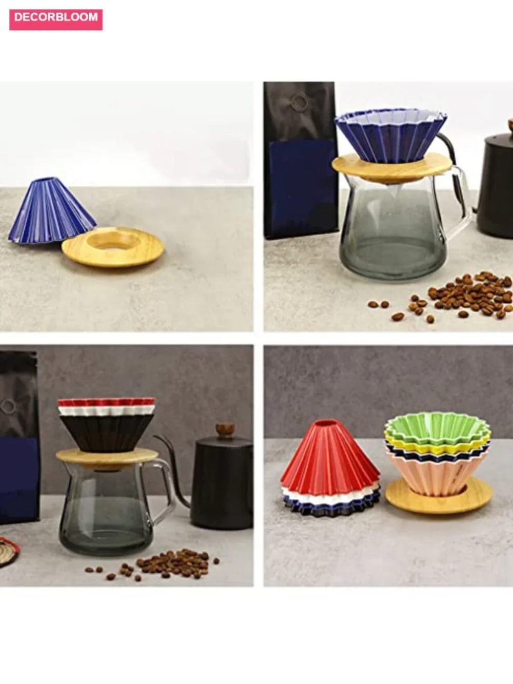 Wooden Coffee Filter Tray Reusable Coffee Maker Accessory
